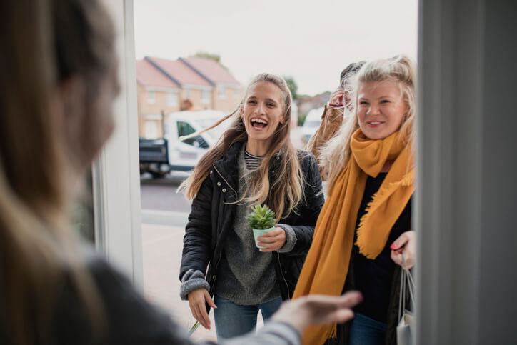 Neighbors Greeting Each Other